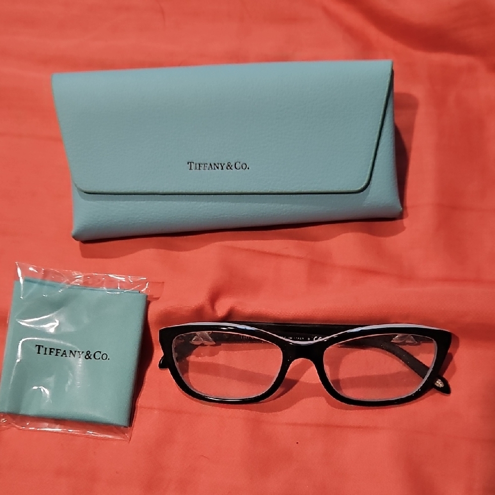 Tiffany & Co. Black Glasses with Turquoise Case